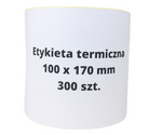 100x170 mm etykiety termiczne 300 szt. PERFORACJA samoprzylepne białe