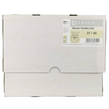 Karton rolek termicznych 37x30 do kas fiskalnych 180 szt. 37mm / 30mb
