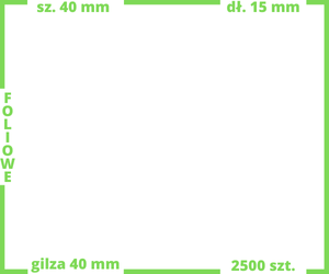efolk_ transparentne 40x15 mm etykiety FOLIOWE 2500 szt.