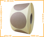 zx_ fi60 mm etykiety ekologiczne - naklejki EKO na papierze Kraft 1000