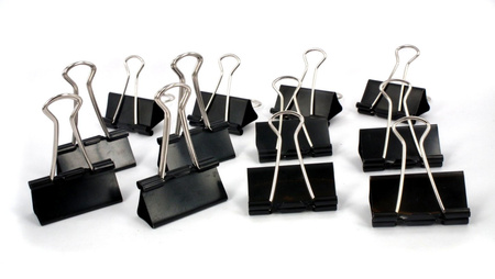 klipsy biurowe 41 mm 12 sztuk klipy spinacze
