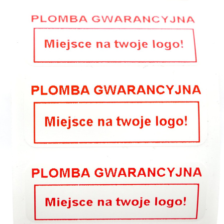 z_usl_nad_plom_ Plomby gwarancyjne kruche białe 30x11 nadruk CZERWONY