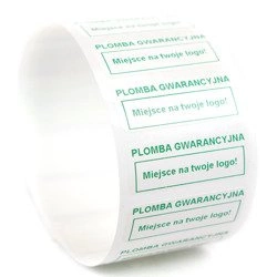 z_usl_nad_plom_ Plomby gwarancyjne kruche białe 30x11 nadruk ZIELONY