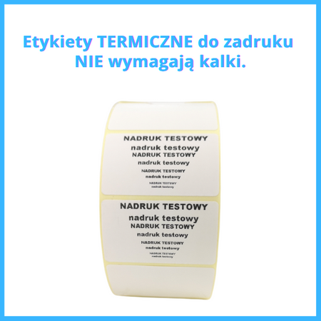 karton etykiet 70x40 mm termiczne1000 szt. 51 rol. samoprzylepne białe