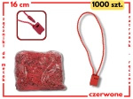 Łączniki sznurkowe ręczne do metek CZERWONE 1000szt