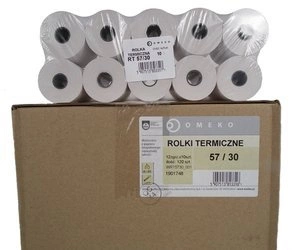 Karton rolek termicznych 57x30 do kas fiskalnych 120 szt. 57mm / 30mb