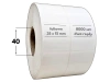 białe 35x15 mm etykiety FOLIOWE dwurzędowe 8000 szt. gilza 40 mm termotransfer