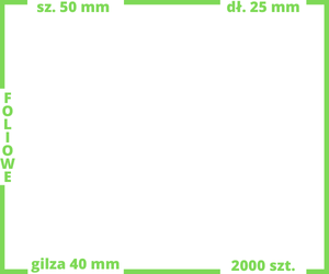 efolk_ srebrne 50x25 mm etykiety FOLIOWE tabliczki znamionowe PET 1500 szt.
