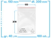 150x200 mm torebki strunowe 100 szt. woreczki (15x20 cm)