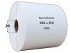 100x150 mm etykiety termiczne 500 szt. gilza 26 PERFORACJA kauczuk samoprzylepne białe