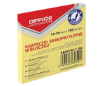 Bloczek karteczek samoprzylepnych żółtych 76x76 mm 100 szt. w bloczku