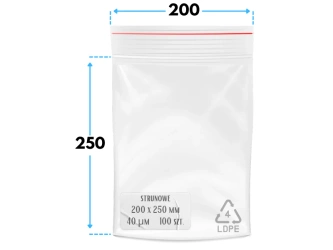 200x250 mm torebki strunowe 100 szt. woreczki (20x25 cm)