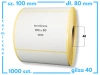 100x80 mm etykiety termiczne 1000 szt. gilza 40 samoprzylepne białe 100/80