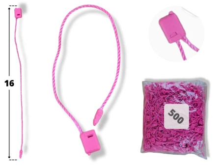 RÓŻOWE CIEMNE 500 szt. łączniki do metek ręczne plomby odzieżowe DARK PINK