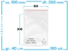 100x200 mm torebki strunowe 100 szt. woreczki (10x20 cm)