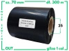 70x300 OUT kalka WOSKOWO-ŻYWICZNA taśma termotransferowa wosk żywica 70 mm 300 m czarna