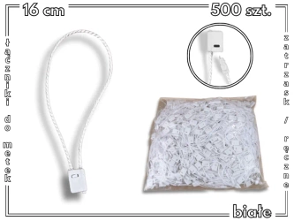 BIAŁE 500 szt. łączniki do metek ręczne plomby odzieżowe WHITE