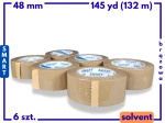 zgrzewka solvent 48mm x 145yd (132m) Smart BRĄZOWA taśma klejąca 48/145 pakowa 36 sztuk