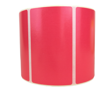 czerwone 70x40 mm etykiety TERMOTRANSFEROWE samoprzylepne 1000 szt.
