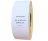 karton etykiet 40x30 mm etykiety termiczne 2000 szt. samoprzylepne białe 60 ro.