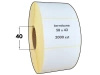 58x43 mm etykiety termiczne 2000 szt. gilza 40 akryl samoprzylepne białe 58*43