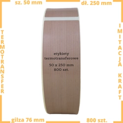 zt_ KRAFT imitacja 50x240 mm etykiety kolorowe 800 szt.