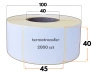 40x45 mm etykiety TERMOTRANSFEROWE samoprzylepne białe 1000