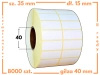35x15 mm 8000 szt. gilza 40 DWA RZĘDY etykiety termotransferowe samoprzylepne białe naklejki 35*15