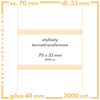 70x33 mm etykiety termotransferowe 3000 szt. gilza 40 samoprzylepne białe naklejki 70*33