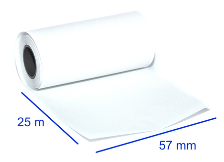Karton rolek termicznych 57x25 do kas fiskalnych 120 szt. 57mm / 25mb