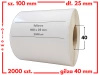 białe 100x25 mm etykiety FOLIOWE 2000 szt gilza 40mm termotransfer naklejki