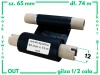 65x74 OUT kalka WOSKOWO-ŻYWICZNA taśma termotransferowa wosk żywica 65 mm 74 m czarna