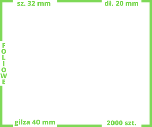 efolk_ transparentne 32x20 mm etykiety FOLIOWE 2000 szt.