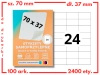 Etykiety 70x42 mm na arkuszach A4 - 2100 etykiet samoprzylepnych uniwersalnych do drukarek biurowych