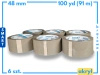 zgrzewka akryl 48mm x 100yd (91m) Smart BRĄZOWA taśma klejąca 48/100 pakowa 6 sztuk