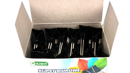 klipsy biurowe 41 mm 12 sztuk klipy spinacze