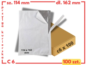 Koperty kurierskie Przylgi logistyczne (kangurki) 114x162 C6 - 100 szt