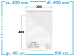 300x400 mm torebki strunowe 100 szt. woreczki (30x40 cm)