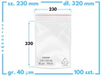 230x320 mm torebki strunowe 100 szt. woreczki (23x32 cm)