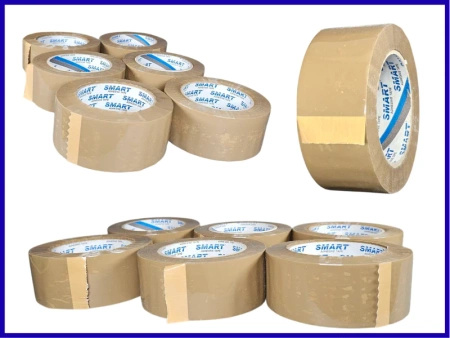 karton solvent 48mm x 145yd (132m) Smart BRĄZOWA taśma klejąca 48/145 pakowa 36 sztuk