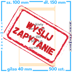 100x150 mm etykiety termiczne 500 szt. HOT MELT PERFORACJA samoprzylepne białe