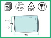90x100 cm polietylenowe worki foliowe 100 szt. (900x1000 mm)