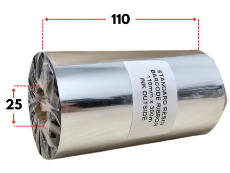 110x300 OUT kalka ŻYWICZNA taśma termotransferowa żywica 110 mm 300 m czarna
