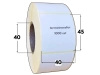 40x45 mm etykiety TERMOTRANSFEROWE samoprzylepne białe 1000