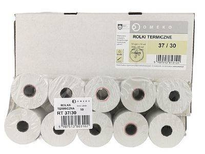 Rolki termiczne 37x30 do kasy fiskalnej 10 szt. 37mm / 30mb