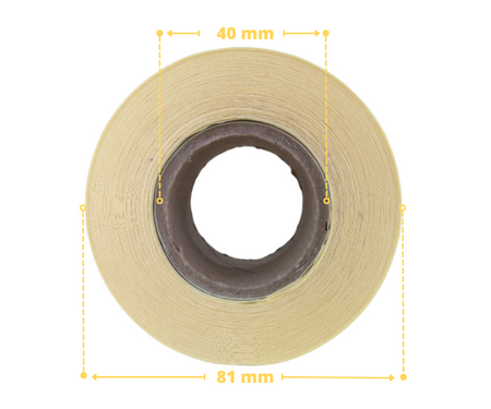 pomarańczowe 50x25 mm etykiety TERMOTRANSFEROWE samoprzylepne 1000 szt.