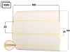 100x25 mm etykiety termotransferowe 2000 szt. PERFORACJA gilza 25 samoprzylepne białe naklejki 100/25