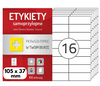 Etykiety 105x37 mm w arkuszach A4 - 1600 etykiet samoprzylepnych uniwersalnych do drukarek biurowych