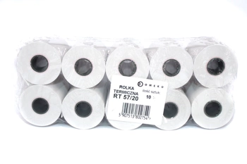 Rolki termiczne 57x20 do kasy fiskalnej 10 szt. 57mm / 20mb