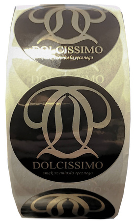 zx_marsala Etykieta wielokolorowa fi 60 mm